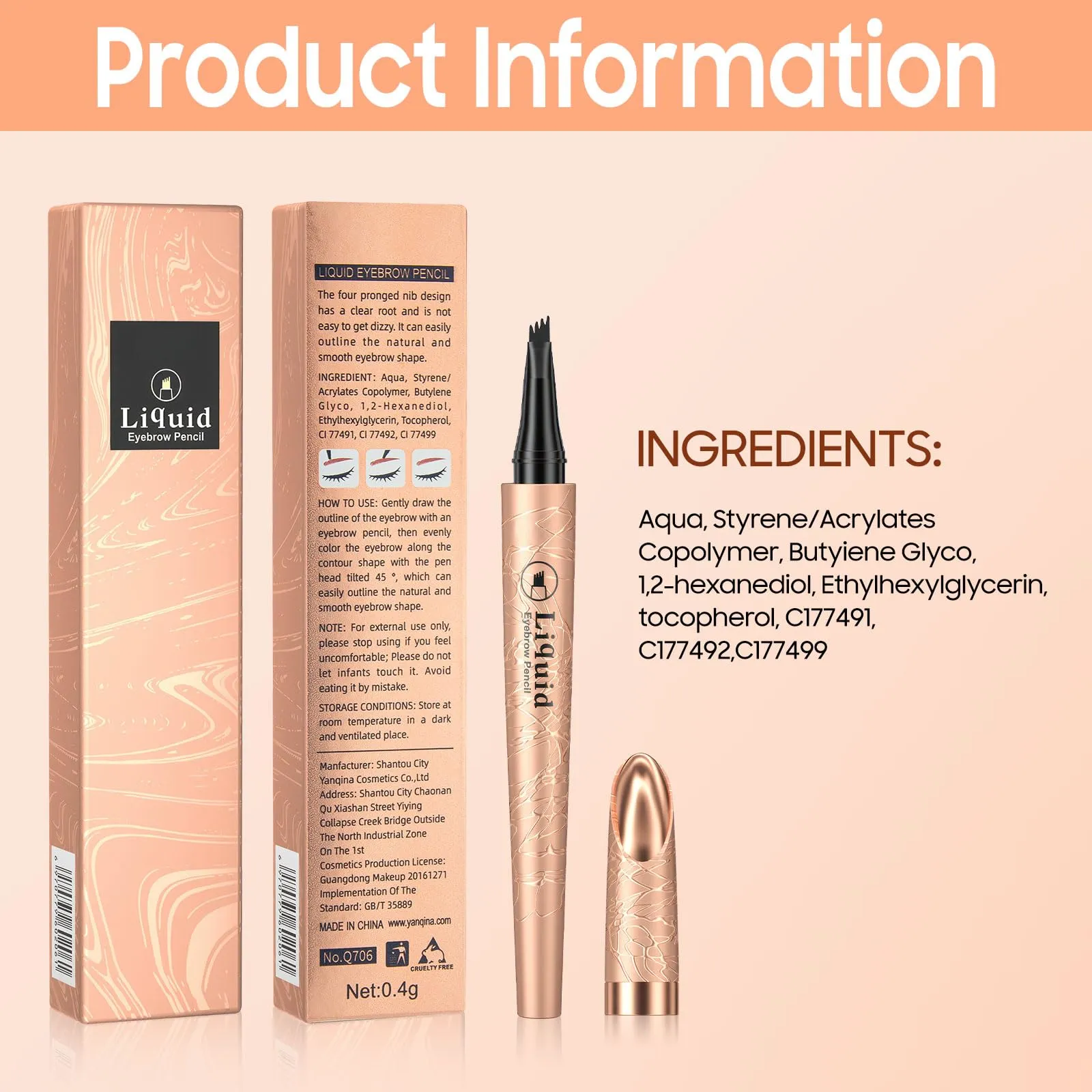 2024 New Magic 4-Tip Eyebrow Pencil - Upgraded 3D Long-Lasting Waterproof Microblading Eye brow Pencil Contouring Pen, Creating Natural Looking Brows Effortlessly (Black,04#)