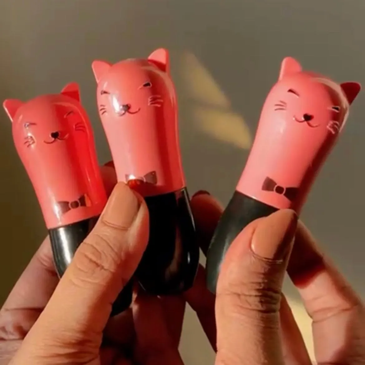 3pcs Hello Kitty Matte Lipstick Set Moisturizing Pearly Long-Lasting Lipstick Set