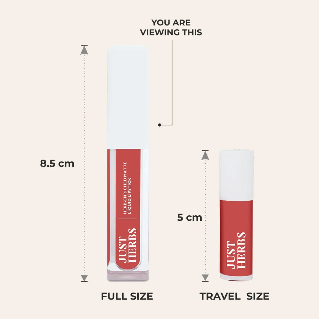 Deeps and Reds - Full-Size Herb Enriched Matte Liquid Lipstick Kit: Set of 5