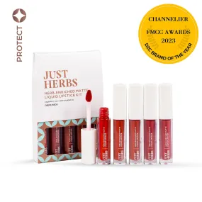 Deeps and Reds - Full-Size Herb Enriched Matte Liquid Lipstick Kit: Set of 5
