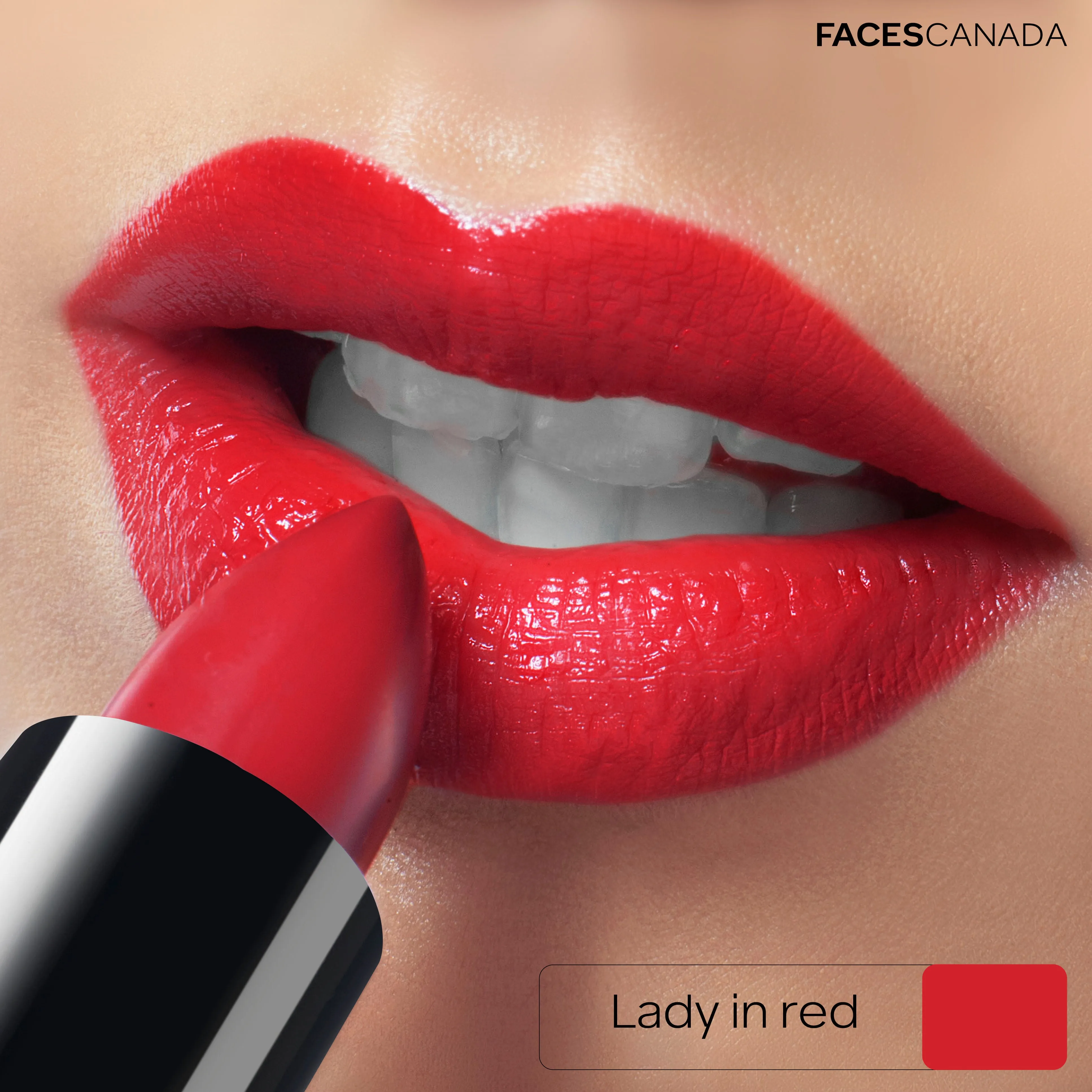 Faces Canada Weightless Creme Lipstick |Jojoba and Almond Oil | Highly pigmented | Smooth One Stroke Color | Keeps Lips Moisturized | Lady In Red 4g