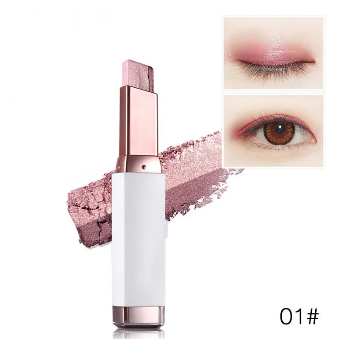 Fashion Eye Shadow Stick Double Color Eyes Makeup Cream Natural  Shimmer Glitter