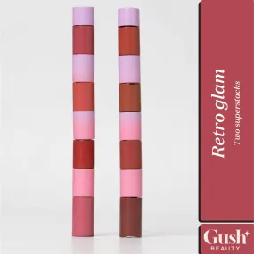 Gush Beauty Retro Glam Lip Kit - IN THE NUDE / IN THE NUDE | 8.4 ml each
