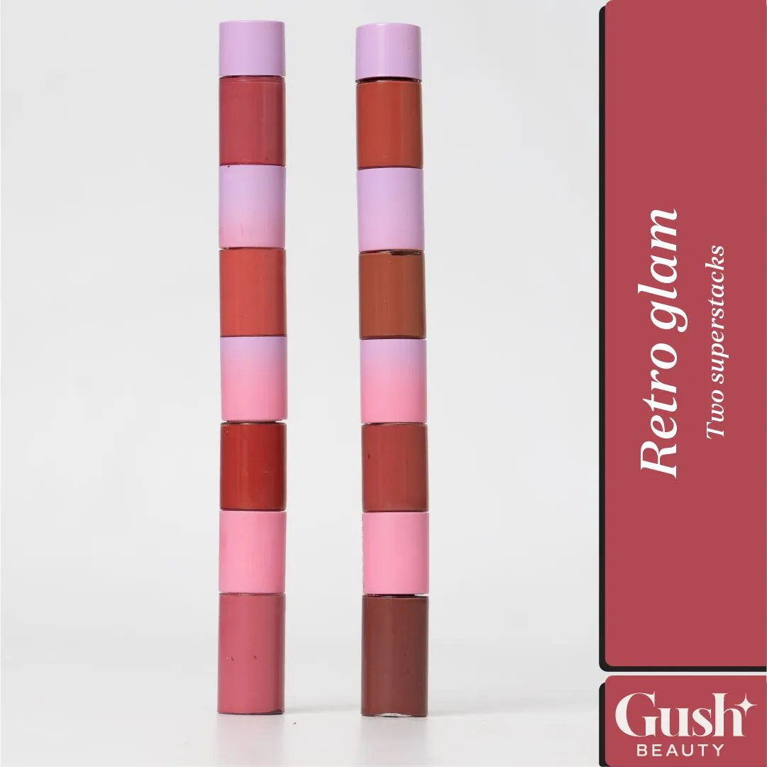 Gush Beauty Retro Glam Lip Kit - IN THE NUDE / IN THE NUDE | 8.4 ml each