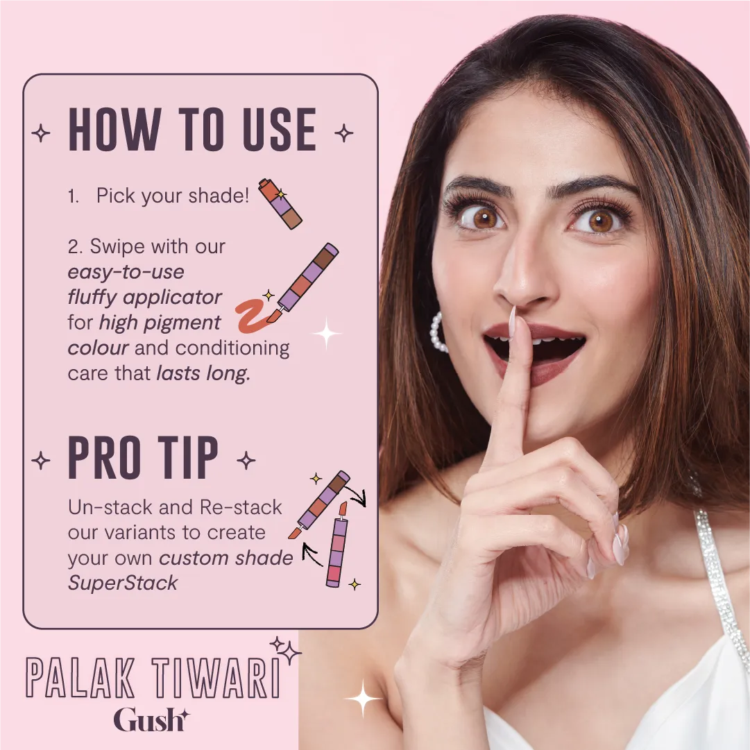 Gush Beauty Retro Glam Lip Kit - NUDITUDE / BROWN AND LOVELY | 8.4 ml each