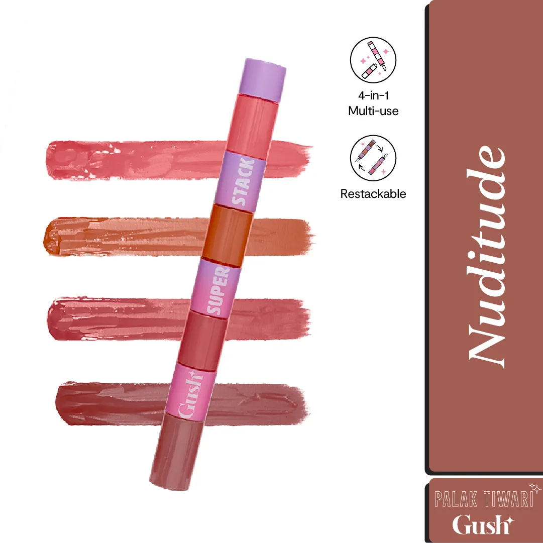Gush Beauty Retro Glam Lip Kit - NUDITUDE / BROWN AND LOVELY | 8.4 ml each