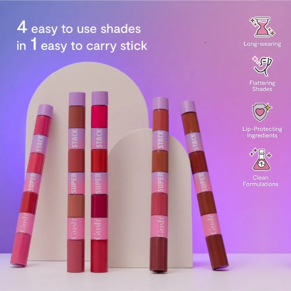 Gush Beauty Retro Glam Lip Kit - NUDITUDE / BROWN AND LOVELY | 8.4 ml each