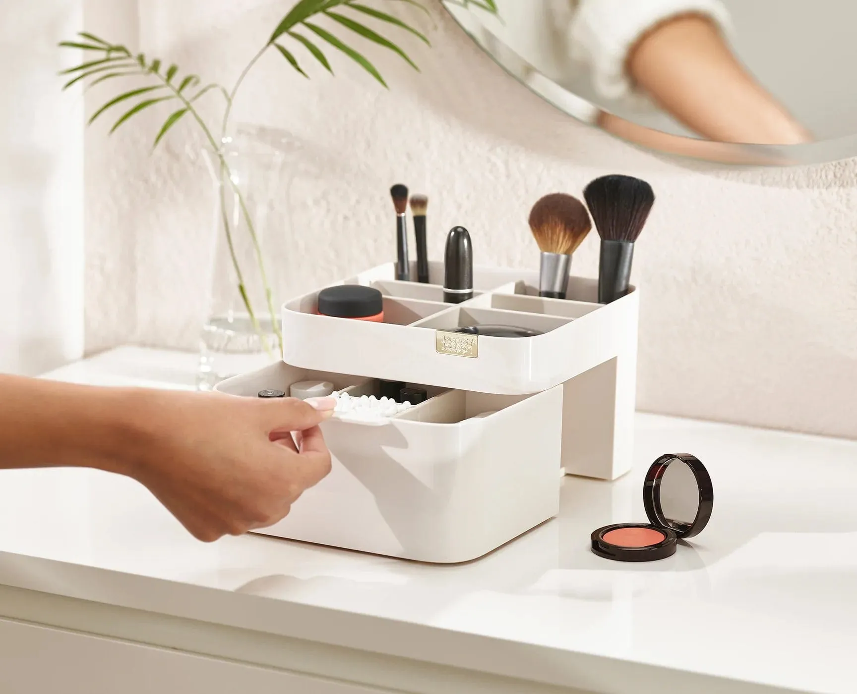 Joseph Joseph Viva Cosmetic Organiser With Drawer - Shell