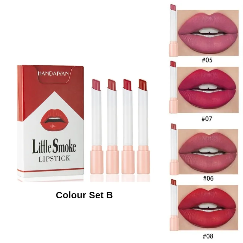 Little Smoke 4pc Red Lipstick Set - Matte Coloured Sets