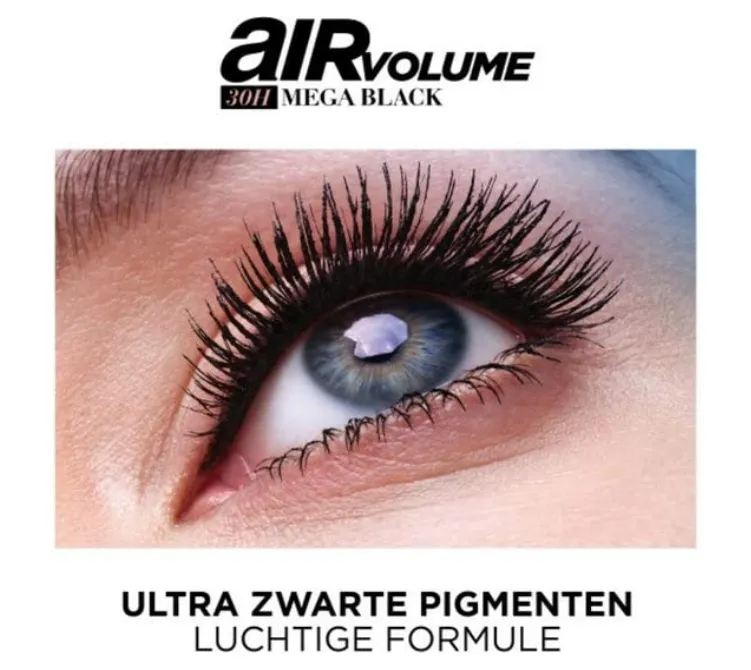 L'Oréal Air Volume 30H Mega Black Mascara - Black