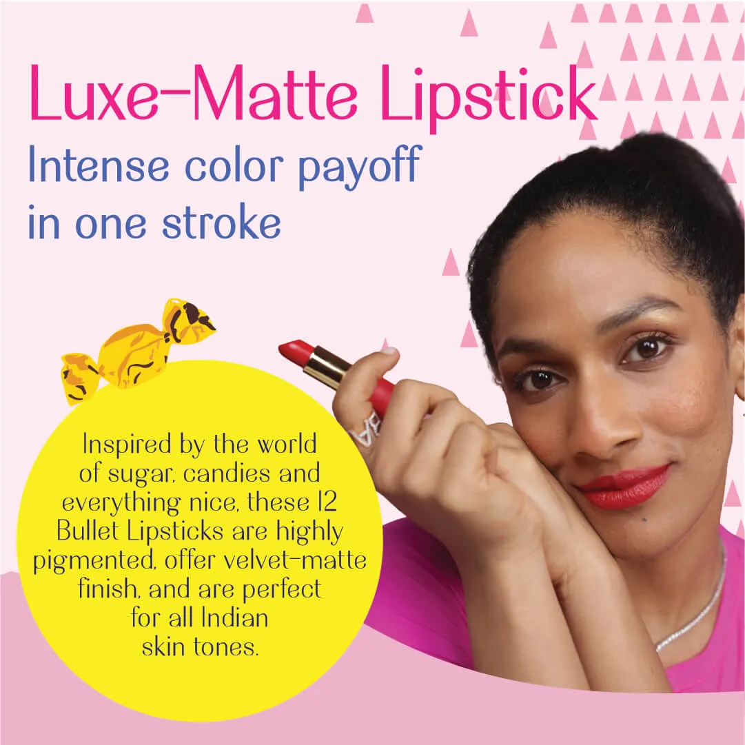 Meetha- Luxe-Matte Lipstick  (Mauve Pink) Velvet Matte Finish