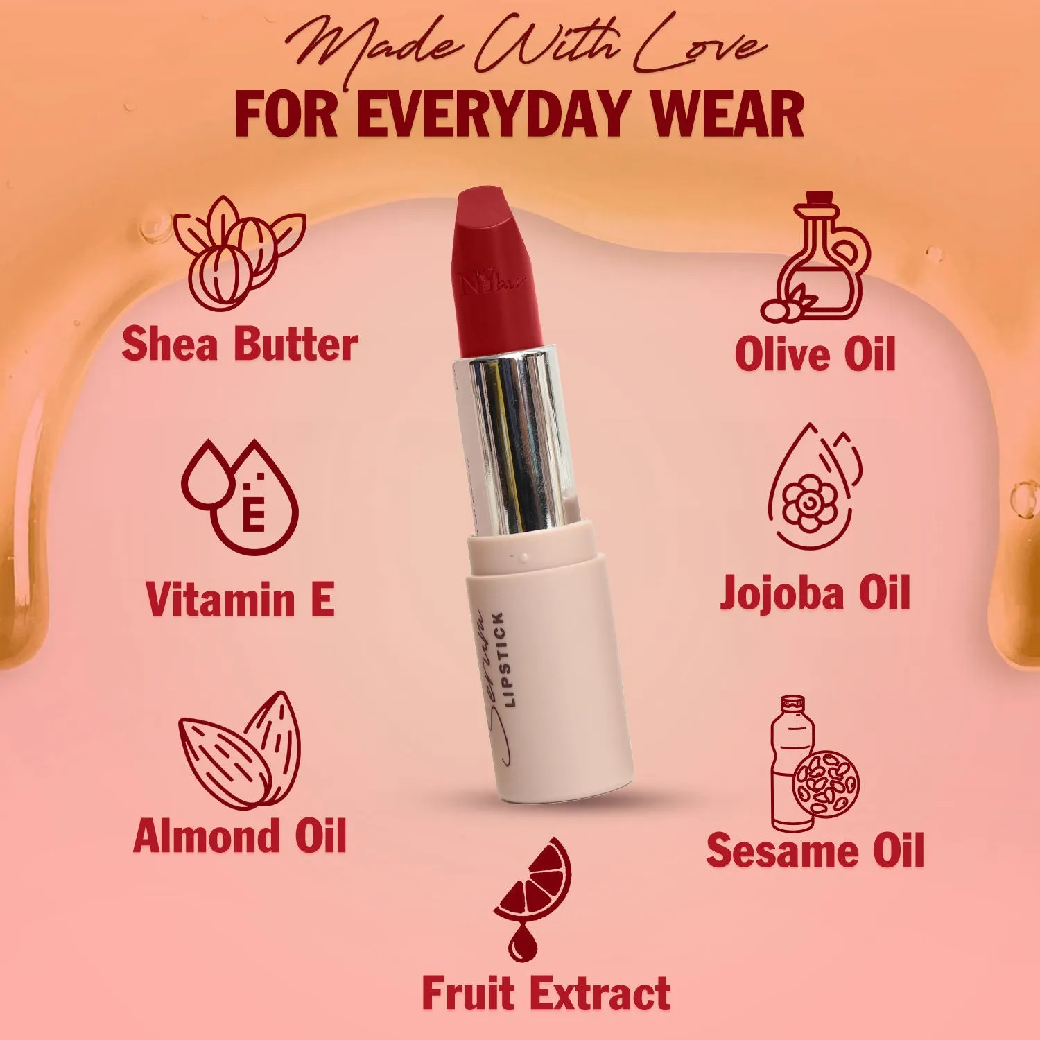 NY Bae Runway Serum Lipstick - Magenta Dew (4.8 g) | Magenta | Highly Pigmented | Vitamin E & Fruit Oils | Lightweight | Non-Drying