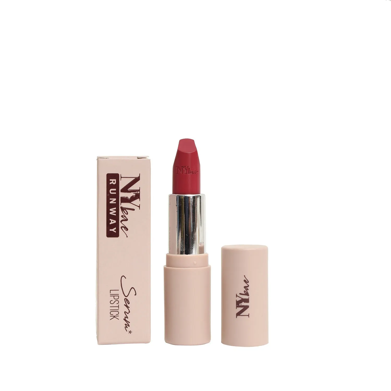 NY Bae Runway Serum Lipstick - Pink Pool 04 (4.8 g) | Pink | Highly Pigmented | Vitamin E & Fruit Oils | Lightweight | Non-Drying