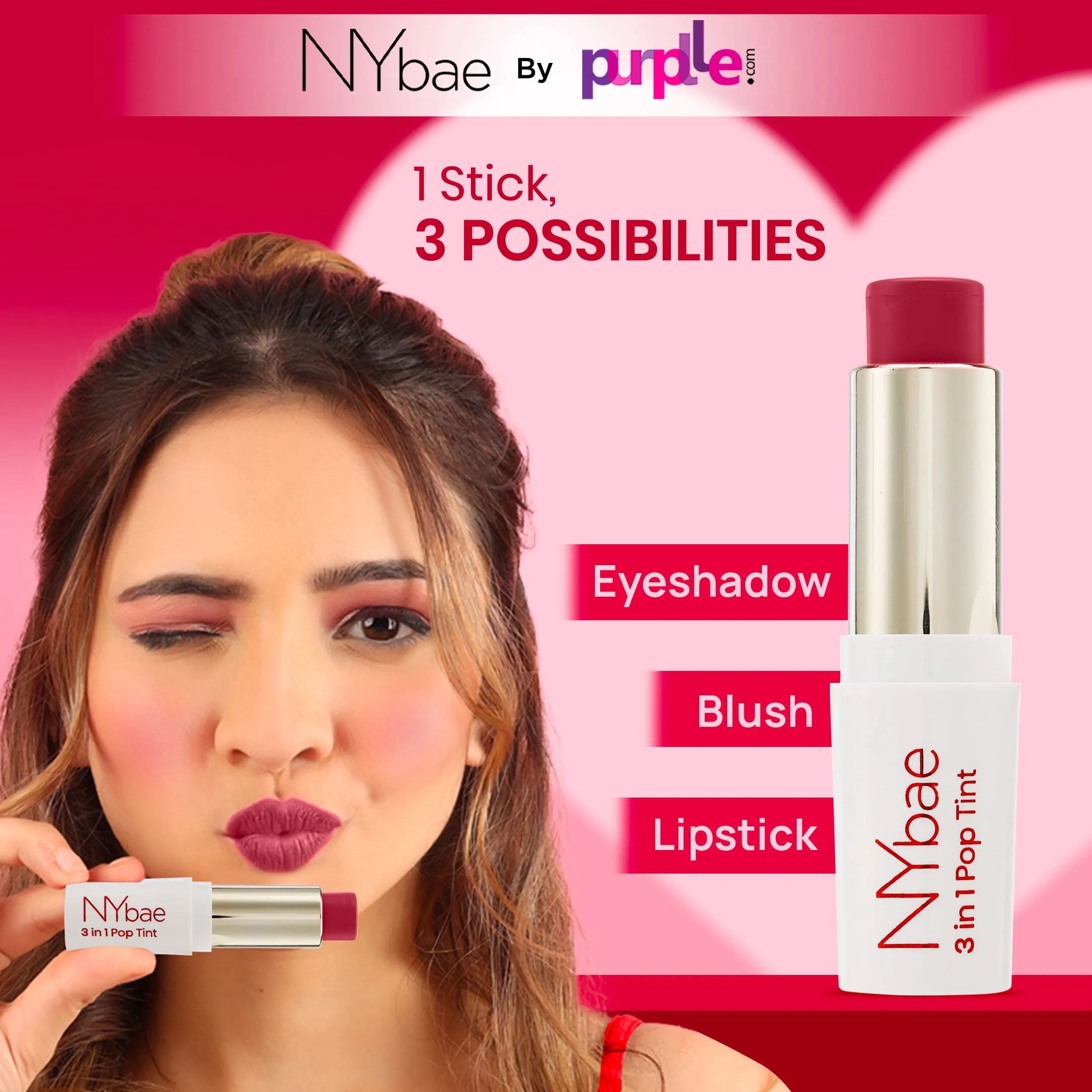 NYB 3 in 1 Pop Tint - Rose Dew 05 (4.5g)