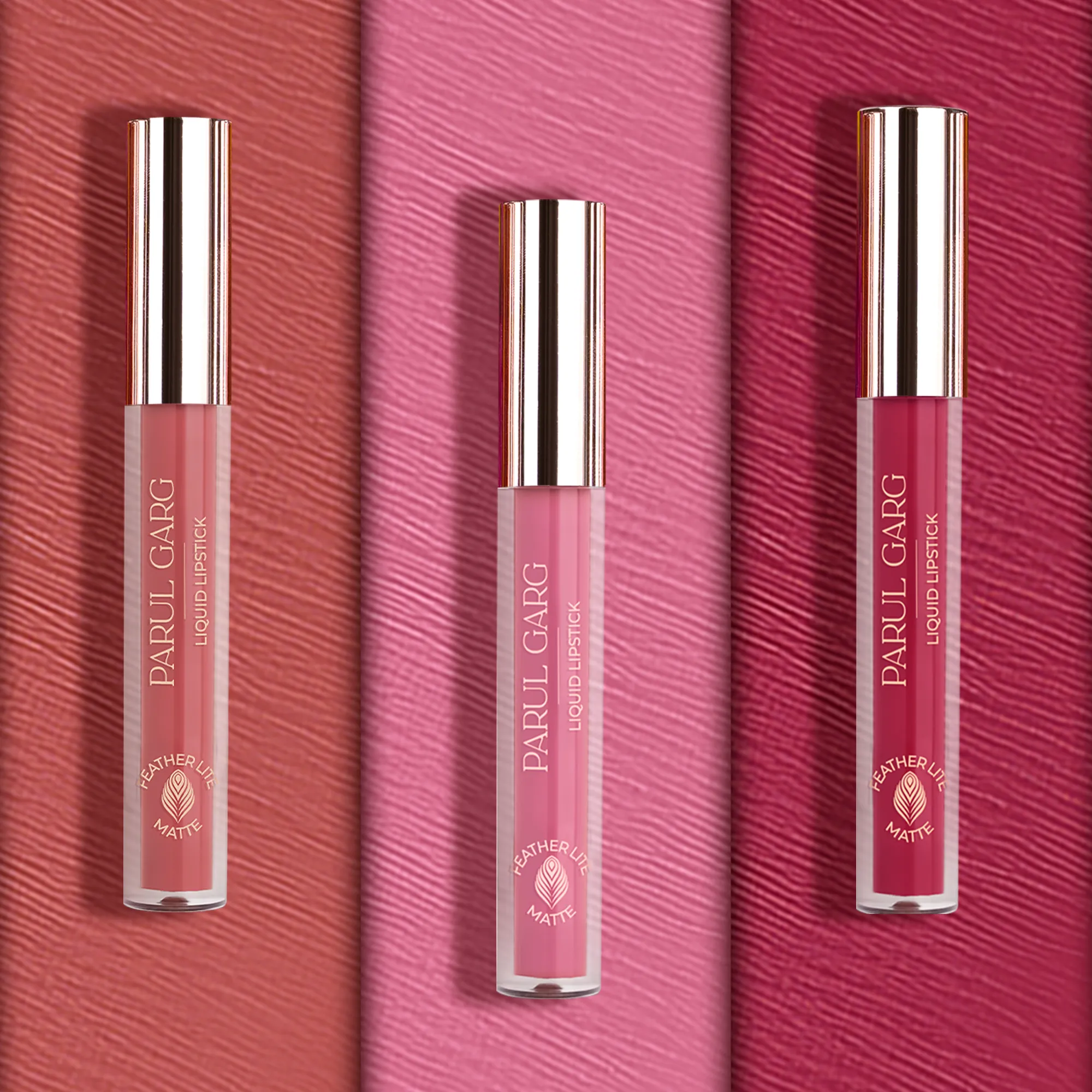 Pink Paradise: Pack-of-Three Featherlites Liquid Lipsticks