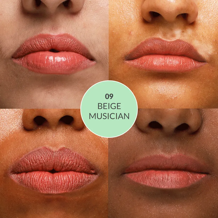 Satin Matte Lipstick Beige Musician 09 | ULTRA LIGHT & COMFORTABLE | ENRICHED WITH PLANT OILS