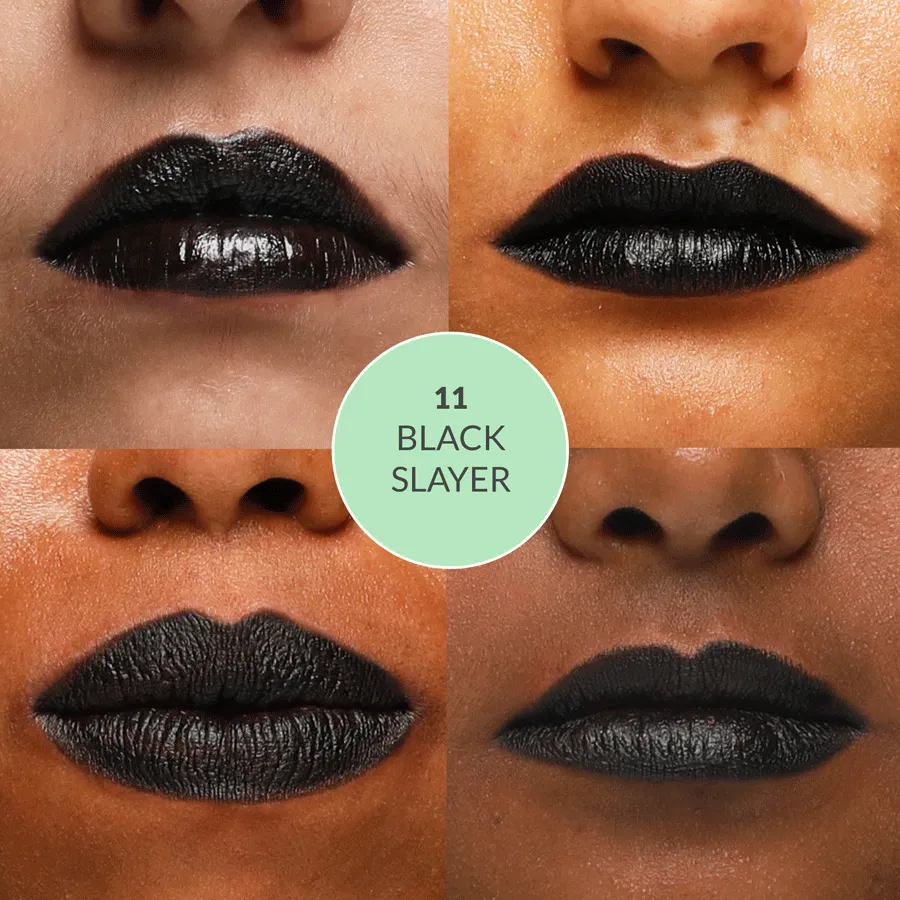 Satin Matte Lipstick Black Slayer 11