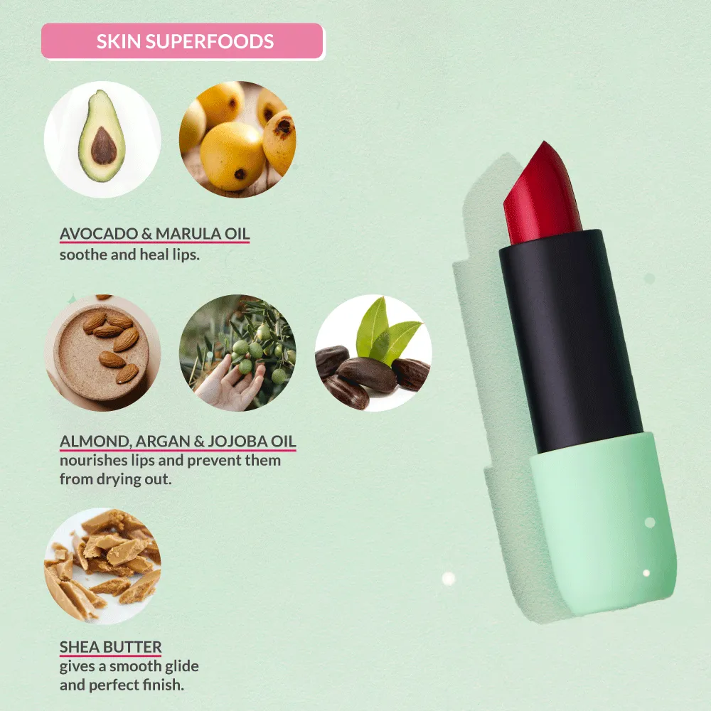 Satin Matte Lipstick Red Model 02