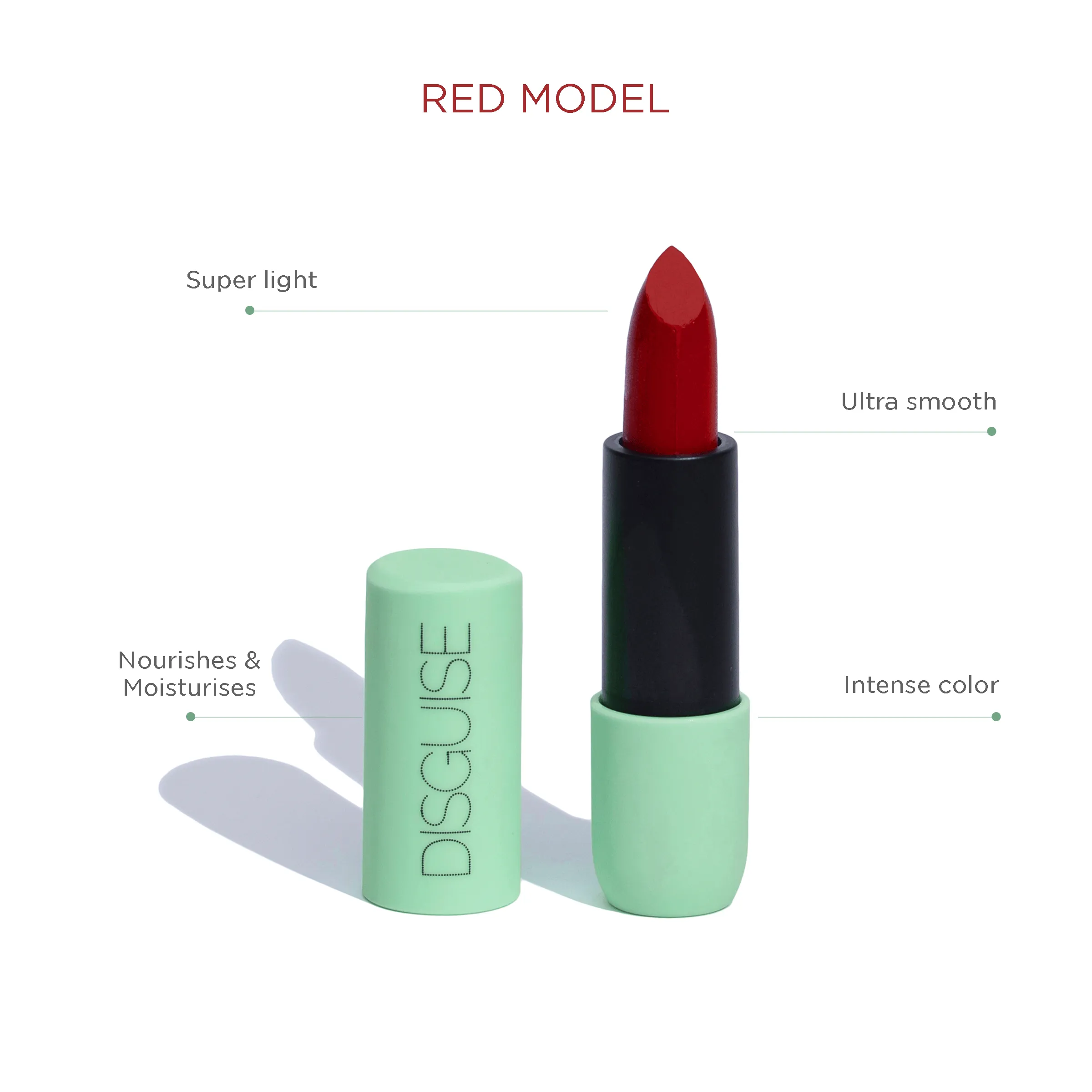 Satin Matte Lipstick Red Model 02
