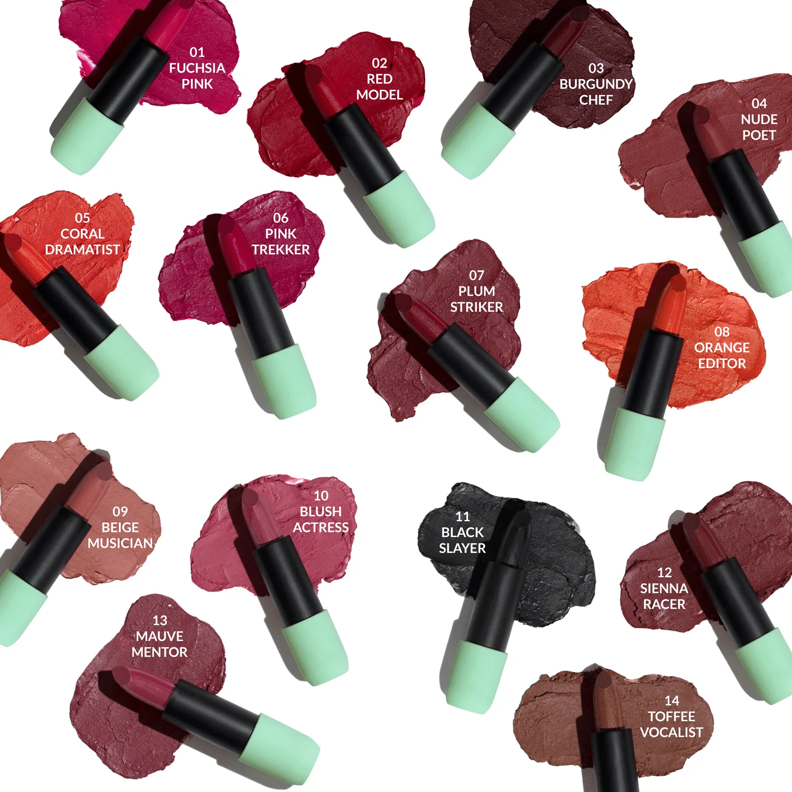 Satin Matte Lipstick Red Model 02