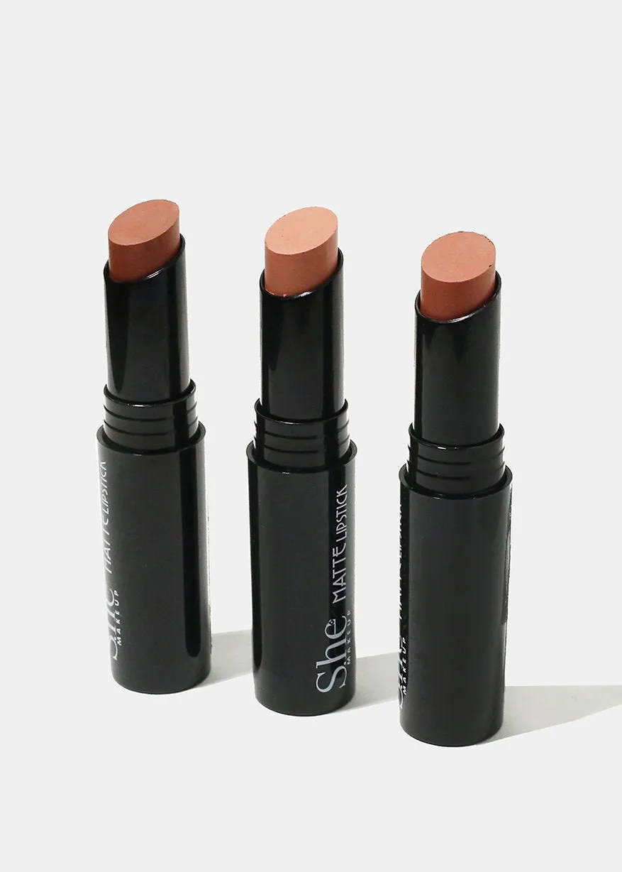 She Matte Lipsticks- Nudes