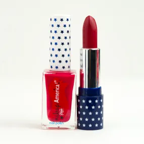 Sister Set: "Independence Red Matte (Red Matte Lipstick   Red Nail Polish)