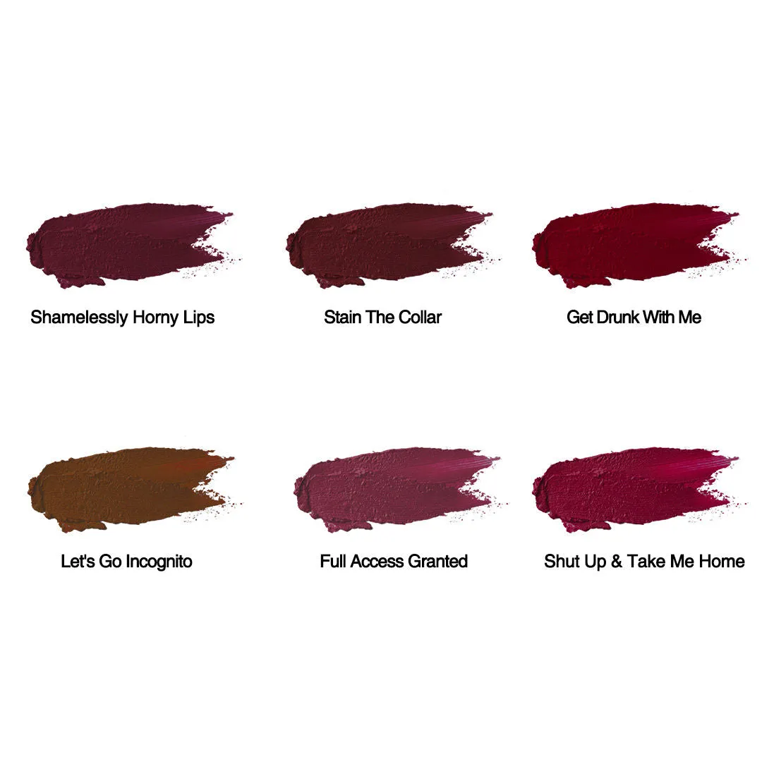 Stay Quirky Lipstick Soft Matte Minis - Kiss My Lips And Take Wine Sips, Set of 12 Mini Lipsticks, Kit 7 (14.4 g)
