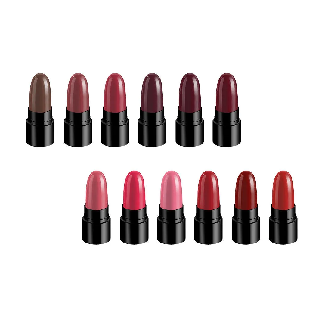 Stay Quirky Lipstick Soft Matte Minis - Kiss My Lips And Take Wine Sips, Set of 12 Mini Lipsticks, Kit 7 (14.4 g)