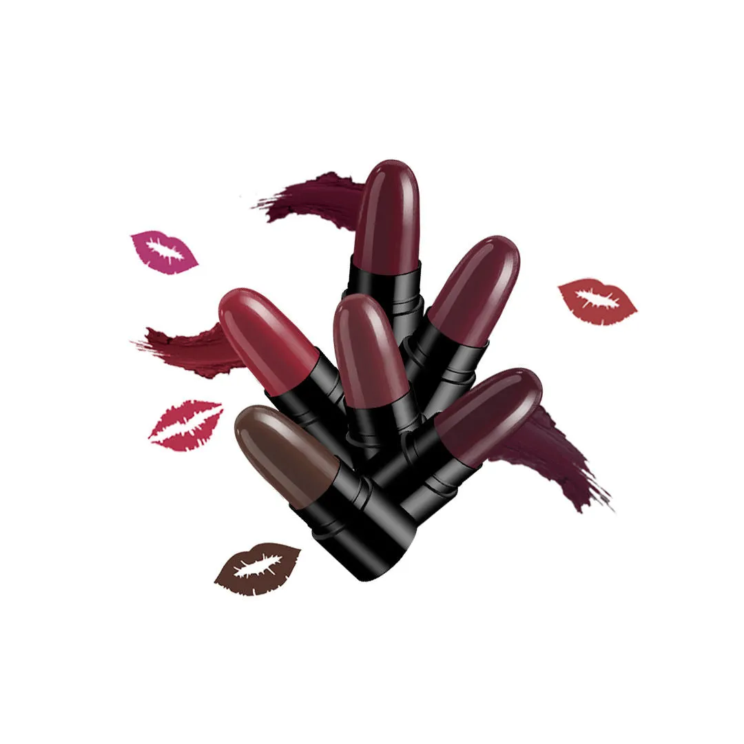 Stay Quirky Lipstick Soft Matte Minis - Kiss My Lips And Take Wine Sips, Set of 12 Mini Lipsticks, Kit 7 (14.4 g)