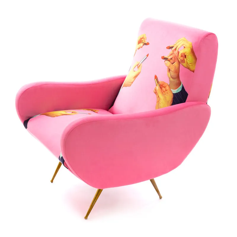 Toiletpaper Wooden Armchair - Lipsticks Pink