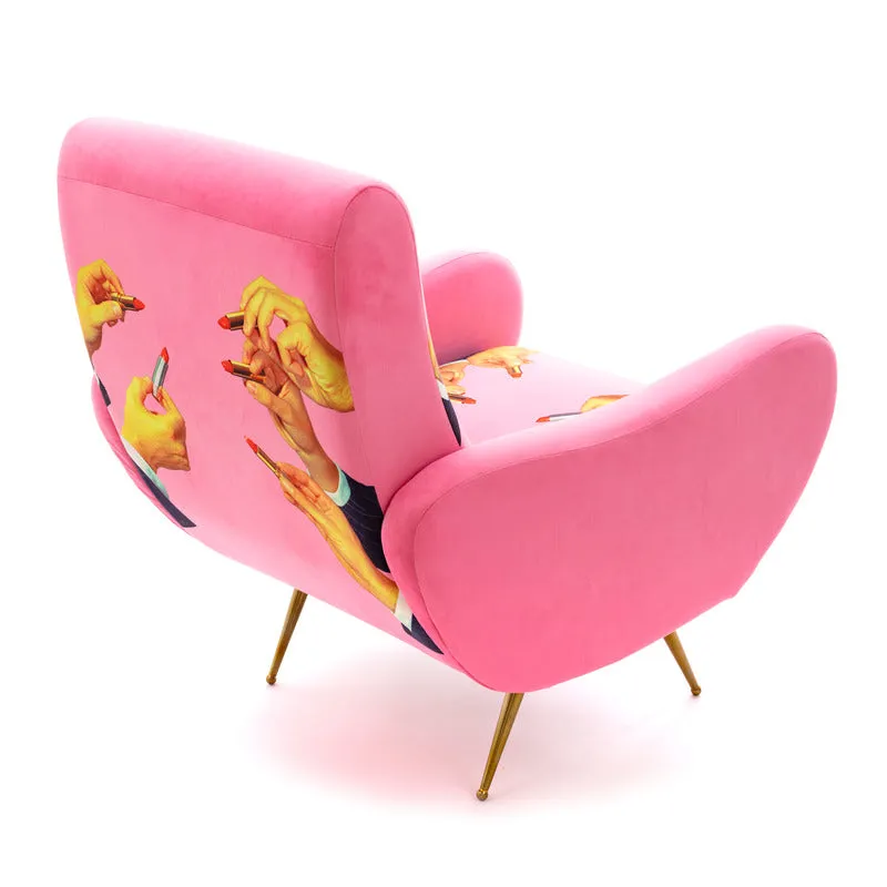 Toiletpaper Wooden Armchair - Lipsticks Pink