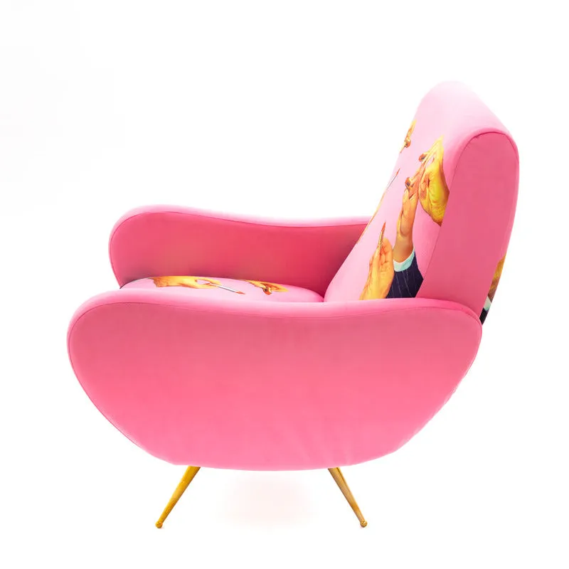 Toiletpaper Wooden Armchair - Lipsticks Pink