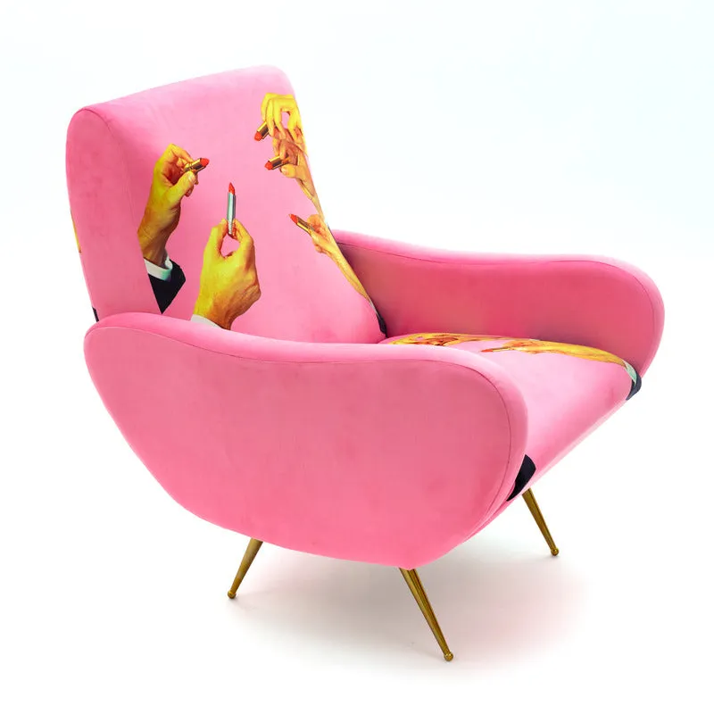 Toiletpaper Wooden Armchair - Lipsticks Pink