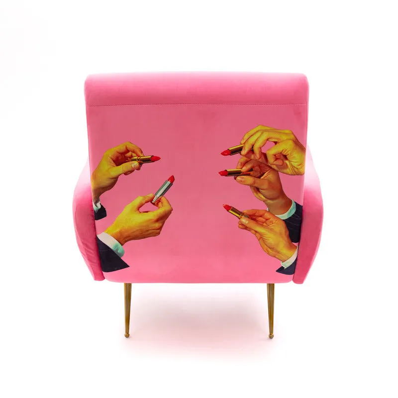 Toiletpaper Wooden Armchair - Lipsticks Pink