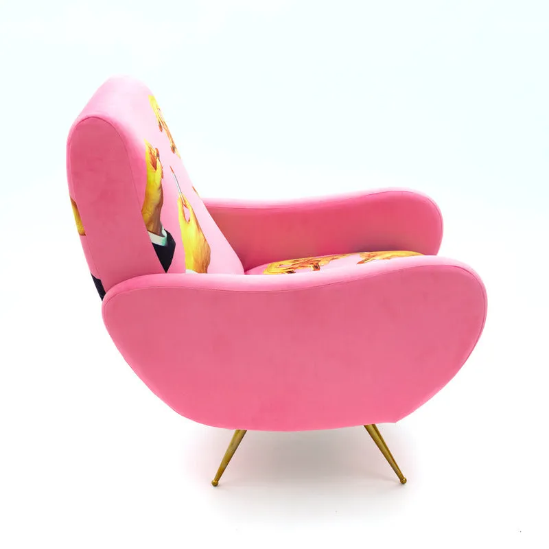 Toiletpaper Wooden Armchair - Lipsticks Pink